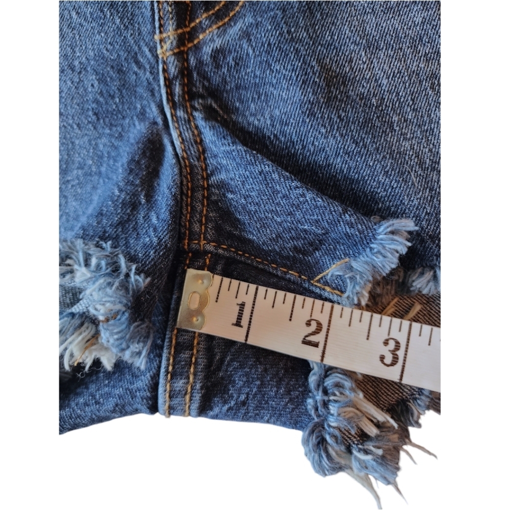 Levi's 501 raw hem button-fly high waist denim shorts 34" waist - Picture 7 of 12